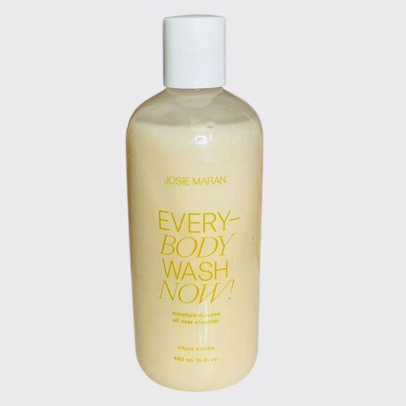 Josie Maran EVERY-BODY WASH NOW CITRUS VANILLA Moisture Mousse 16oz NEW SEALED